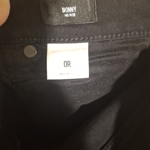 Womens Express Size 0 Reg Black Jeans Skinny Mid Rise - Picture 5 of 5